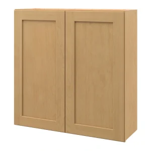allen + roth Innsbrook 36-in W x 36.125-in H x 12-in D Rye Wall Fully Assembled Cabinet (Flat Panel Shaker Door Style)