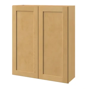 allen + roth Innsbrook 36-in W x 42-in H x 12-in D Rye Wall Fully Assembled Cabinet (Flat Panel Shaker Door Style)