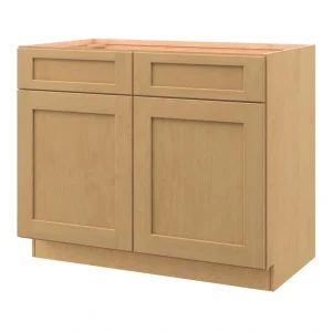 allen + roth Innsbrook 42-in W x 34.5-in H x 24-in D Rye Sink Base Fully Assembled Cabinet (Flat Panel Shaker Style)