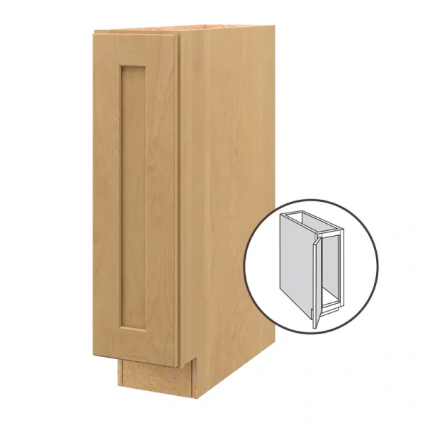 allen + roth Innsbrook 9-in W x 34.5-in H x 24-in D Rye Base Fully Assembled Cabinet (Flat Panel Shaker Door Style) T726926306