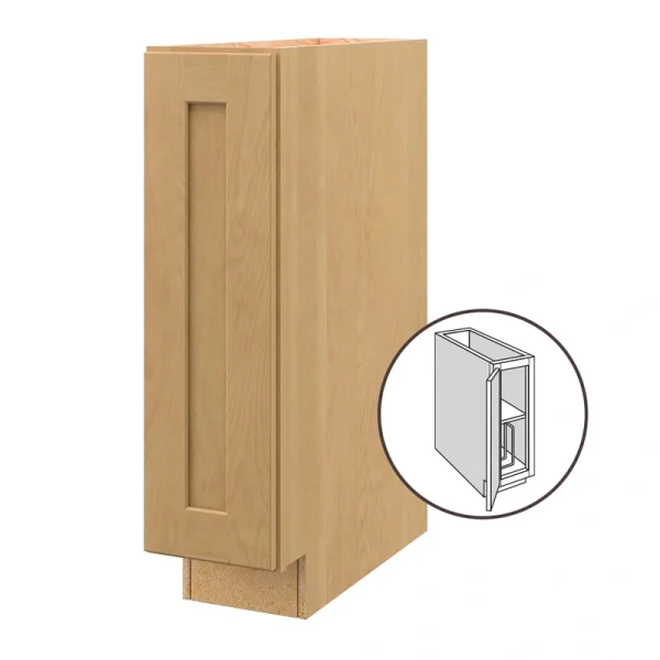 allen + roth Innsbrook 9-in W x 34.5-in H x 24-in D Rye Base Fully Assembled Cabinet (Flat Panel Shaker Door Style) T726926307
