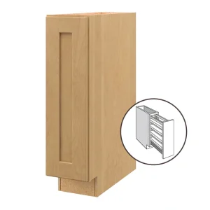 allen + roth Innsbrook 9-in W x 34.5-in H x 24-in D Rye Pull-out Tray Divider Base Fully Assembled Cabinet (Flat Panel Style) T726926308