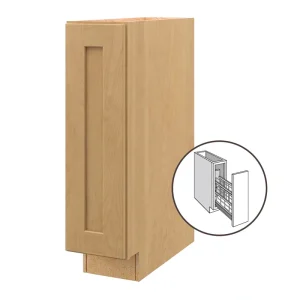 allen + roth Innsbrook 9-in W x 34.5-in H x 24-in D Rye Pull-out Tray Divider Base Fully Assembled Cabinet (Flat Panel Style) T726926303