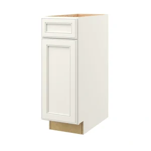 allen + roth McKeller 12-in W x 34.5-in H x 24-in D Linen 1-Drawer Base Fully Assembled Cabinet (Flat Panel Square Style)