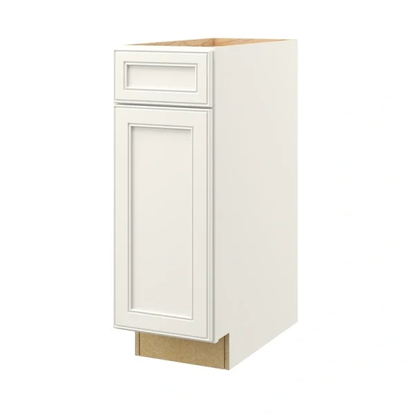 allen + roth McKeller 12-in W x 34.5-in H x 24-in D Linen 1-Drawer Base Fully Assembled Cabinet (Flat Panel Square Style)