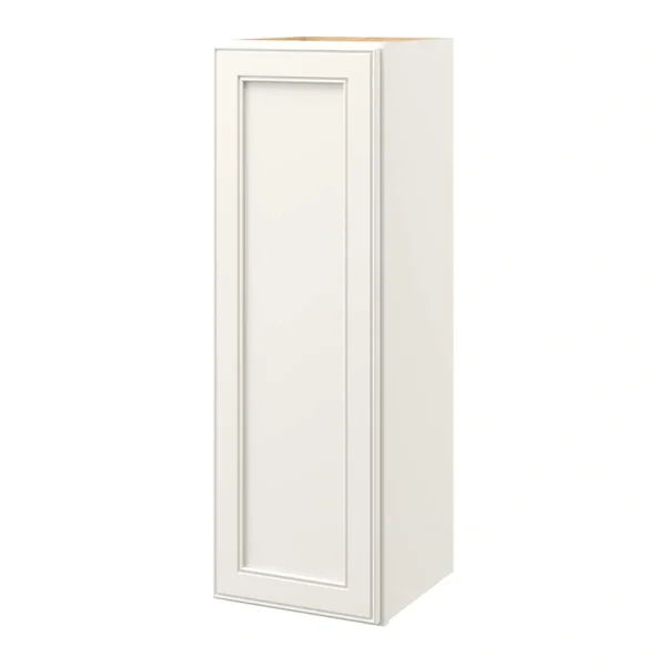 allen + roth McKeller 12-in W x 36.125-in H x 12-in D Linen Wall Fully Assembled Cabinet (Flat Panel Square Door Style)