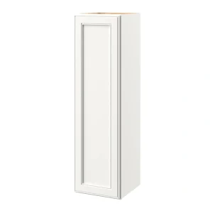 allen + roth McKeller 12-in W x 39.125-in H x 12-in D Linen Wall Fully Assembled Cabinet (Flat Panel Square Door Style)