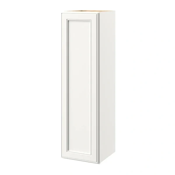 allen + roth McKeller 12-in W x 39.125-in H x 12-in D Linen Wall Fully Assembled Cabinet (Flat Panel Square Door Style)