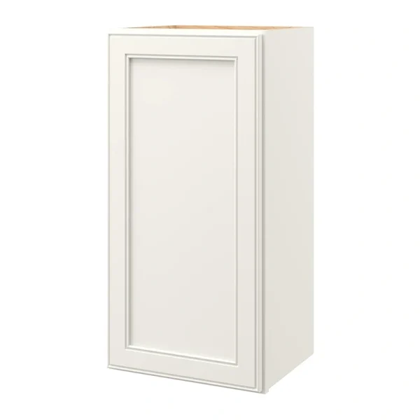 allen + roth McKeller 15-in W x 30.125-in H x 12-in D Linen Wall Fully Assembled Cabinet (Flat Panel Square Door Style)