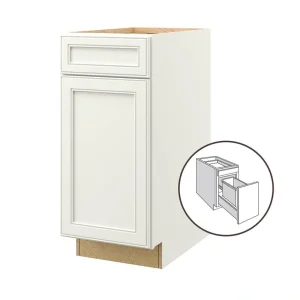 allen + roth McKeller 15-in W x 34.5-in H x 24-in D Linen 1-Drawer Base Fully Assembled Cabinet (Flat Panel Square Style) T726926289