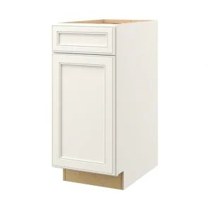 allen + roth McKeller 15-in W x 34.5-in H x 24-in D Linen 1-Drawer Base Fully Assembled Cabinet (Flat Panel Square Style) T726926292