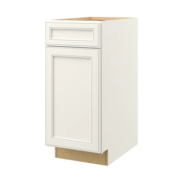 allen + roth McKeller 15-in W x 34.5-in H x 24-in D Linen 1-Drawer Base Fully Assembled Cabinet (Flat Panel Square Style) T726926292