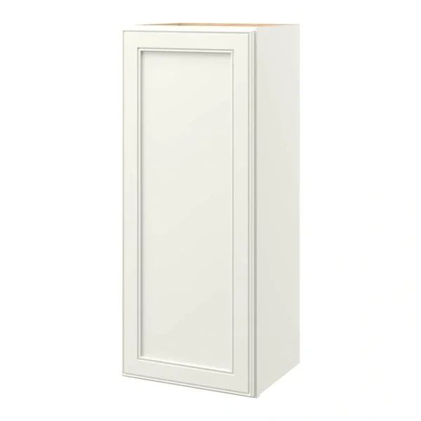 allen + roth McKeller 15-in W x 36.125-in H x 12-in D Linen Wall Fully Assembled Cabinet (Flat Panel Square Door Style)