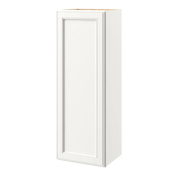 allen + roth McKeller 15-in W x 39.125-in H x 12-in D Linen Wall Fully Assembled Cabinet (Flat Panel Square Door Style)