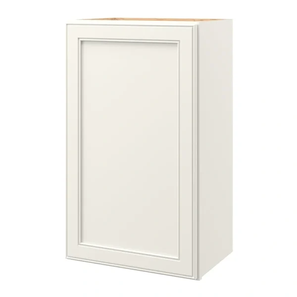 allen + roth McKeller 18-in W x 30.125-in H x 12-in D Linen Wall Fully Assembled Cabinet (Flat Panel Square Door Style)