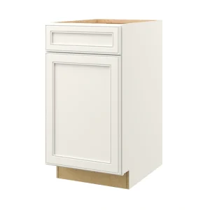 allen + roth McKeller 18-in W x 34.5-in H x 24-in D Linen 1-Drawer Base Fully Assembled Cabinet (Flat Panel Square Style)