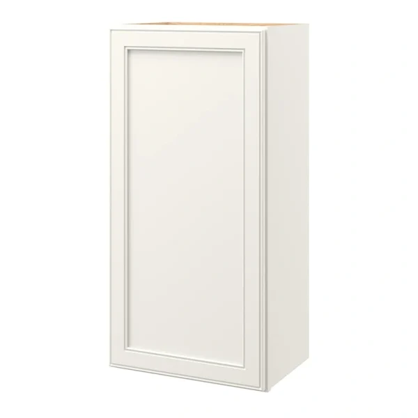 allen + roth McKeller 18-in W x 36.125-in H x 12-in D Linen Wall Fully Assembled Cabinet (Flat Panel Square Door Style)