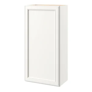 allen + roth McKeller 21-in W x 39.125-in H x 12-in D Linen Wall Fully Assembled Cabinet (Flat Panel Square Door Style)
