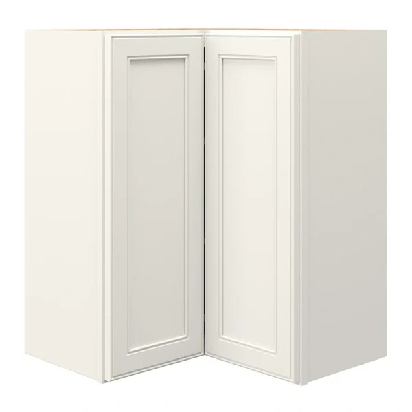 allen + roth McKeller 24-in W x 30.125-in H x 12-in D Linen Diagonal Corner Wall Fully Assembled Cabinet (Flat Panel Square Style) T726917732
