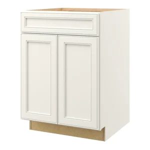 allen + roth McKeller 24-in W x 34.5-in H x 24-in D Linen Base Fully Assembled Cabinet (Flat Panel Square Door Style)