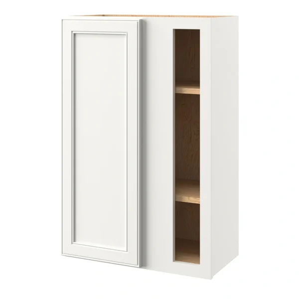 allen + roth McKeller 24-in W x 36.125-in H x 12-in D Linen Blind Corner Wall Fully Assembled Cabinet (Flat Panel Mitered Style)