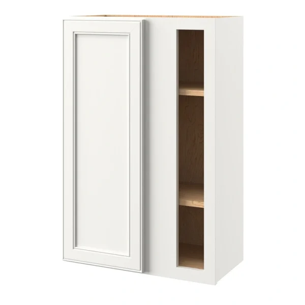 allen + roth McKeller 24-in W x 36.125-in H x 12-in D Linen Blind Corner Wall Fully Assembled Cabinet (Flat Panel Square Style)