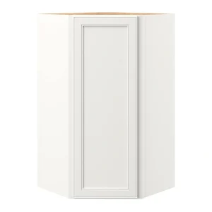 allen + roth McKeller 24-in W x 39.125-in H x 12-in D Linen Diagonal Corner Wall Fully Assembled Cabinet (Flat Panel Square Style) T726926258