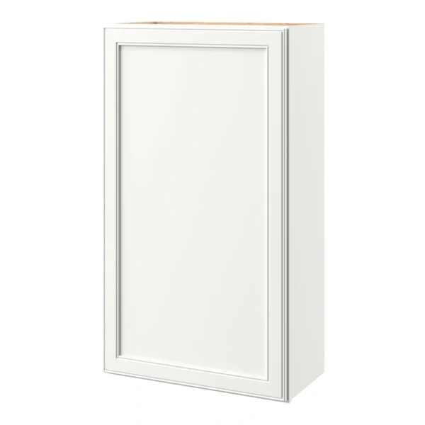 allen + roth McKeller 24-in W x 39.125-in H x 12-in D Linen Wall Fully Assembled Cabinet (Flat Panel Square Door Style)