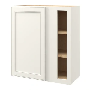allen + roth McKeller 27-in W x 30.125-in H x 12-in D Linen Blind Corner Wall Fully Assembled Cabinet (Flat Panel Mitered Style)