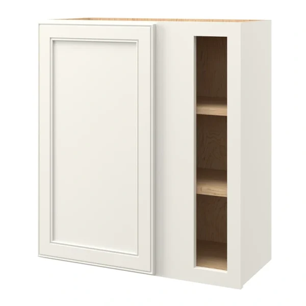 allen + roth McKeller 27-in W x 30.125-in H x 12-in D Linen Blind Corner Wall Fully Assembled Cabinet (Flat Panel Mitered Style)