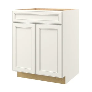 allen + roth McKeller 27-in W x 34.5-in H x 24-in D Linen 1-Drawer Base Fully Assembled Cabinet (Flat Panel Square Style)