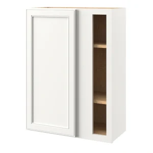 allen + roth McKeller 27-in W x 36.125-in H x 12-in D Linen Blind Corner Wall Fully Assembled Cabinet (Flat Panel Square Style)
