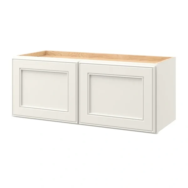 allen + roth McKeller 30-in W x 12.125-in H x 12-in D Linen Wall Fully Assembled Cabinet (Flat Panel Mitered Door Style)