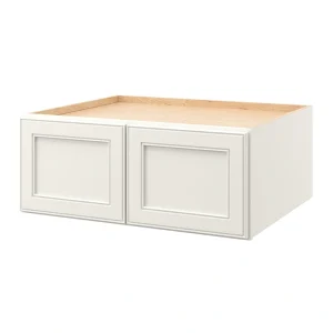 allen + roth McKeller 30-in W x 12.125-in H x 24-in D Linen Wall Fully Assembled Cabinet (Flat Panel Square Door Style)