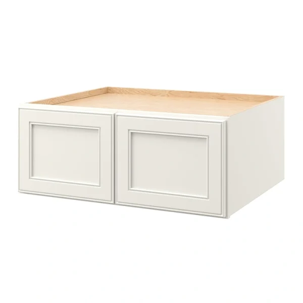 allen + roth McKeller 30-in W x 12.125-in H x 24-in D Linen Wall Fully Assembled Cabinet (Flat Panel Square Door Style)