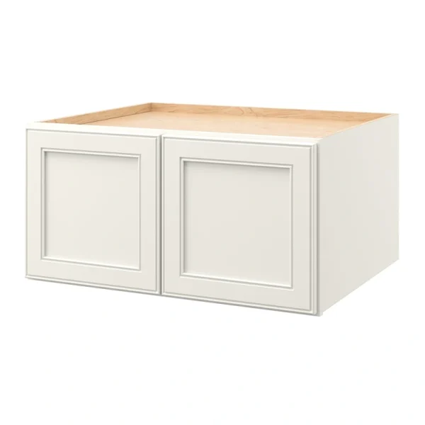 allen + roth McKeller 30-in W x 15.125-in H x 24-in D Linen Wall Fully Assembled Cabinet (Flat Panel Square Door Style)