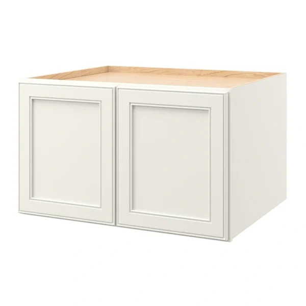 allen + roth McKeller 30-in W x 18.125-in H x 24-in D Linen Wall Fully Assembled Cabinet (Flat Panel Square Door Style)