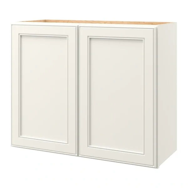 allen + roth McKeller 30-in W x 24.5-in H x 12-in D Linen Wall Fully Assembled Cabinet (Flat Panel Square Door Style)