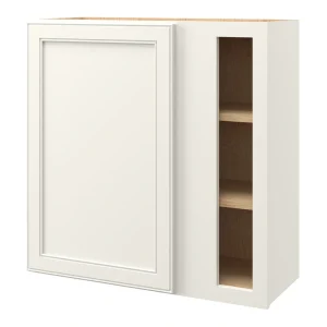 allen + roth McKeller 30-in W x 30.125-in H x 12-in D Linen Blind Corner Wall Fully Assembled Cabinet (Flat Panel Square Style)