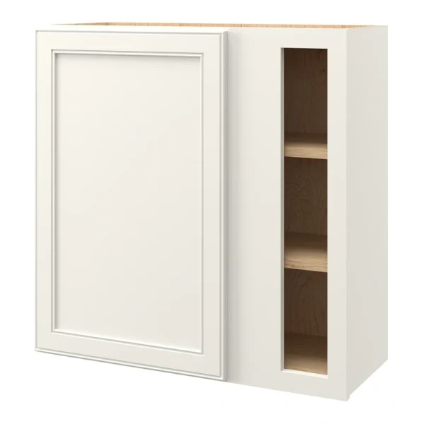 allen + roth McKeller 30-in W x 30.125-in H x 12-in D Linen Blind Corner Wall Fully Assembled Cabinet (Flat Panel Square Style)