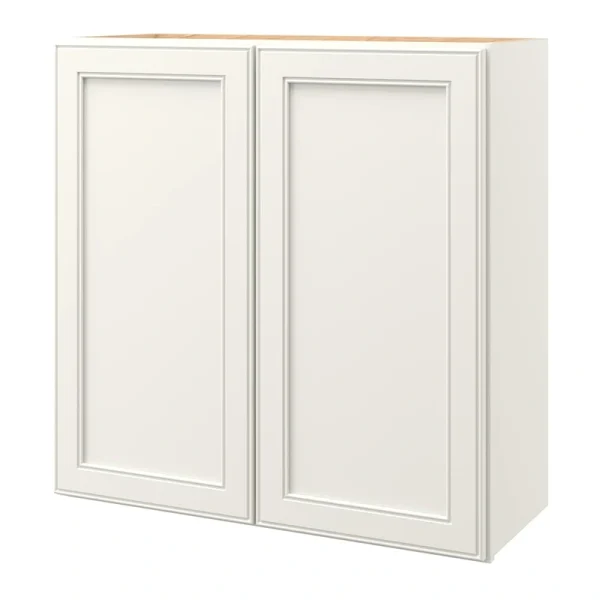 allen + roth McKeller 30-in W x 30.125-in H x 12-in D Linen Wall Fully Assembled Cabinet (Flat Panel Square Door Style)