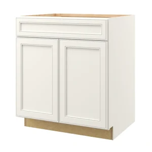 allen + roth McKeller 30-in W x 34.5-in H x 24-in D Linen 1-Drawer Base Fully Assembled Cabinet (Flat Panel Square Style)