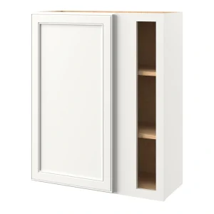 allen + roth McKeller 30-in W x 36.125-in H x 12-in D Linen Blind Corner Wall Fully Assembled Cabinet (Flat Panel Square Style)