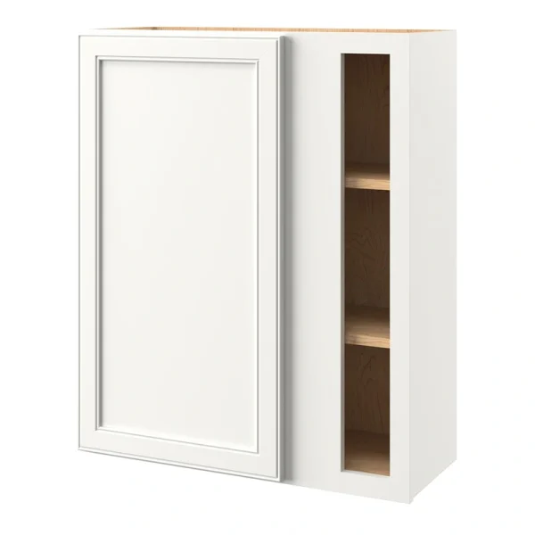 allen + roth McKeller 30-in W x 36.125-in H x 12-in D Linen Blind Corner Wall Fully Assembled Cabinet (Flat Panel Square Style)