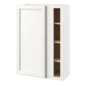 allen + roth McKeller 30-in W x 42.125-in H x 12-in D Linen Blind Corner Wall Fully Assembled Cabinet (Flat Panel Square Style)