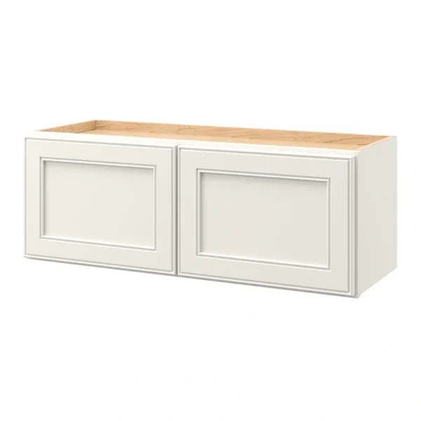 allen + roth McKeller 33-in W x 12.125-in H x 12-in D Linen Wall Fully Assembled Cabinet (Flat Panel Square Door Style)