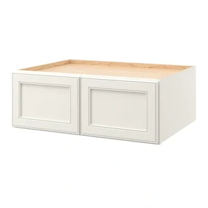 allen + roth McKeller 33-in W x 12.125-in H x 24-in D Linen Wall Fully Assembled Cabinet (Flat Panel Square Door Style)
