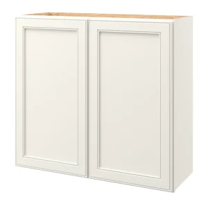 allen + roth McKeller 33-in W x 30.125-in H x 12-in D Linen Wall Fully Assembled Cabinet (Flat Panel Square Door Style)