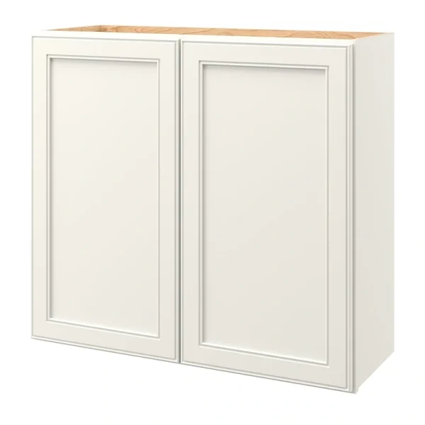 allen + roth McKeller 33-in W x 30.125-in H x 12-in D Linen Wall Fully Assembled Cabinet (Flat Panel Square Door Style)