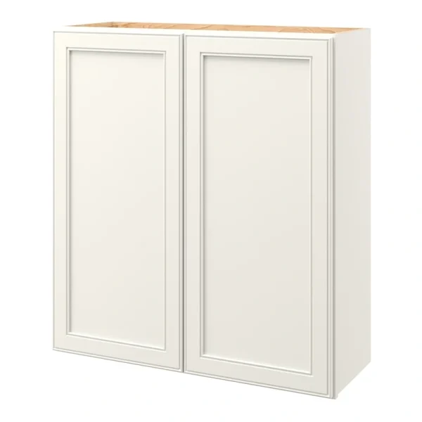 allen + roth McKeller 33-in W x 36.125-in H x 12-in D Linen Wall Fully Assembled Cabinet (Flat Panel Square Door Style)